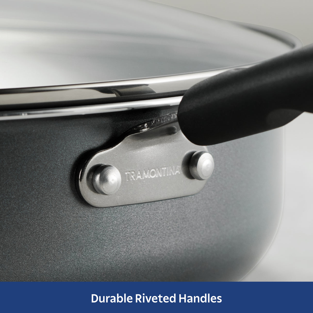 10 Piece Ceramic Nonstick Cookware Set, Steel Gray