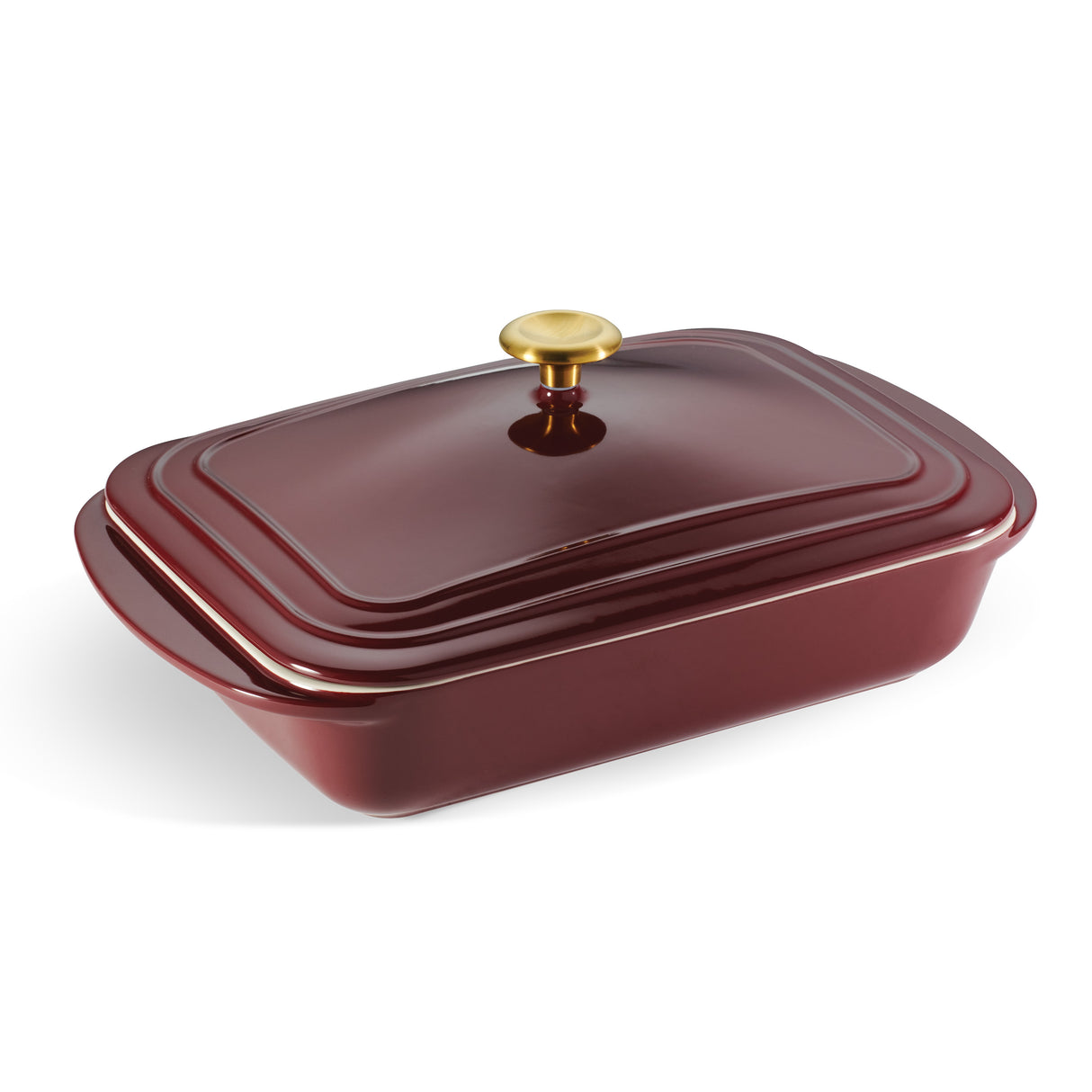 13.6 x 9.6 Inch Covered Ceramic Baking Dish