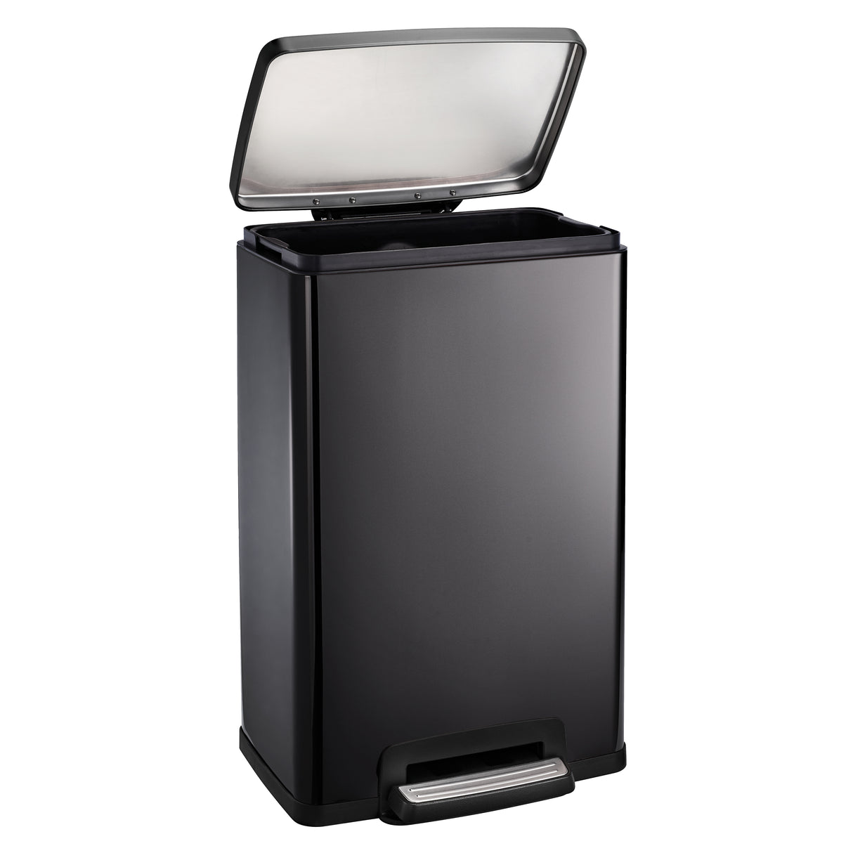 13 Gallon Stainless Steel Step Can with Soft Closing Lid - Charcoal Gray