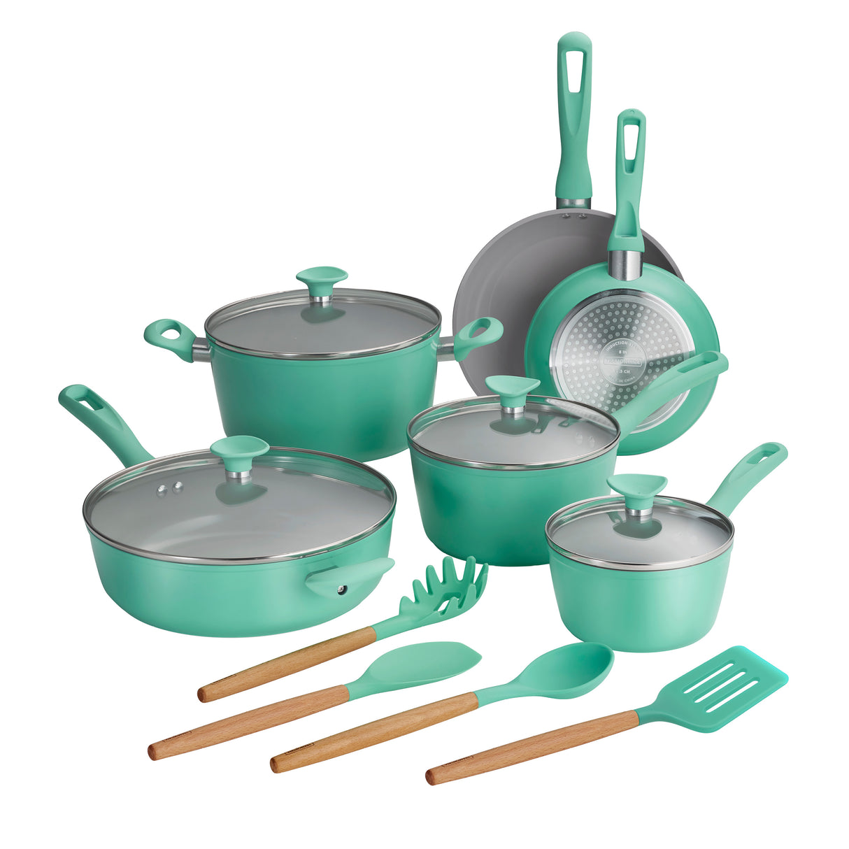 Solara 14 Piece Ceramic Induction-Ready Cookware Set