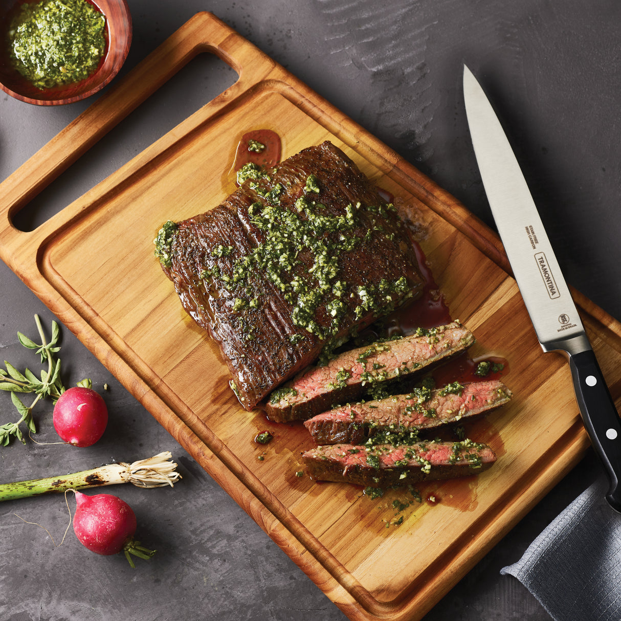 15.75 Inch x 10.5 Inch Teak Wood Rectangle Cutting Board with Groove