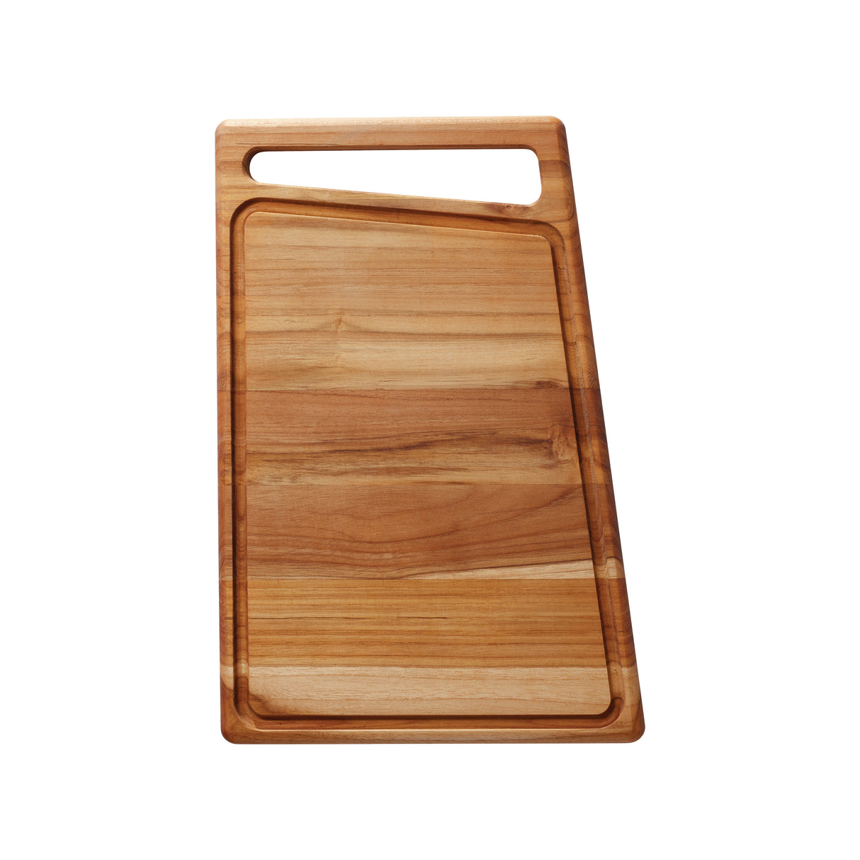15.75 Inch x 10.5 Inch Teak Wood Rectangle Cutting Board with Groove