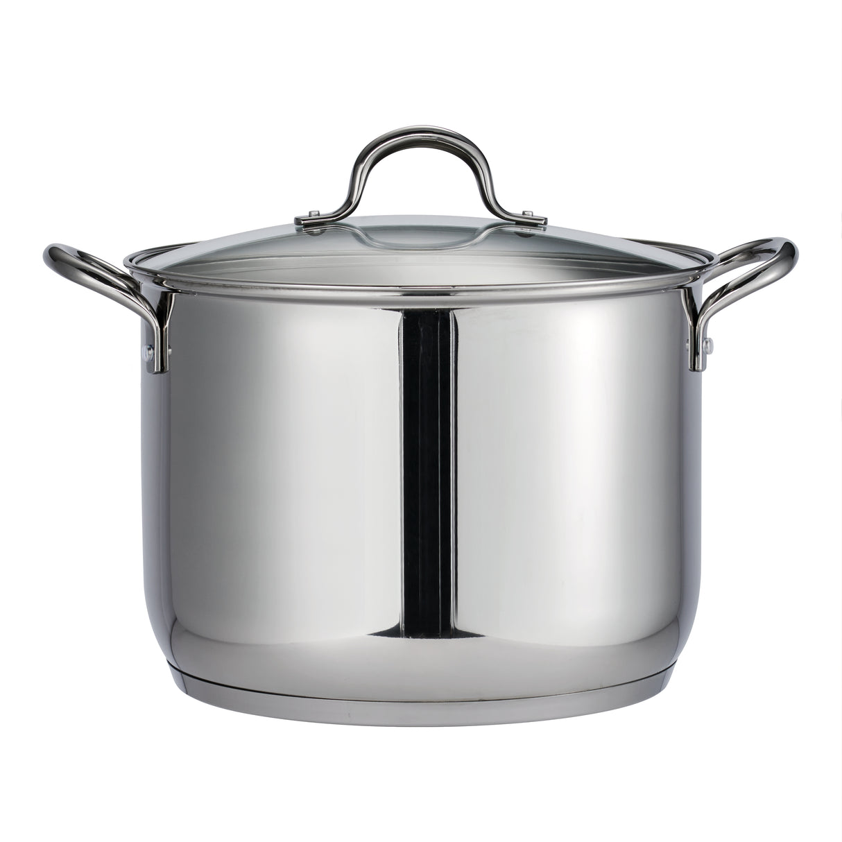 Covered Stainless Steel Stock Pot