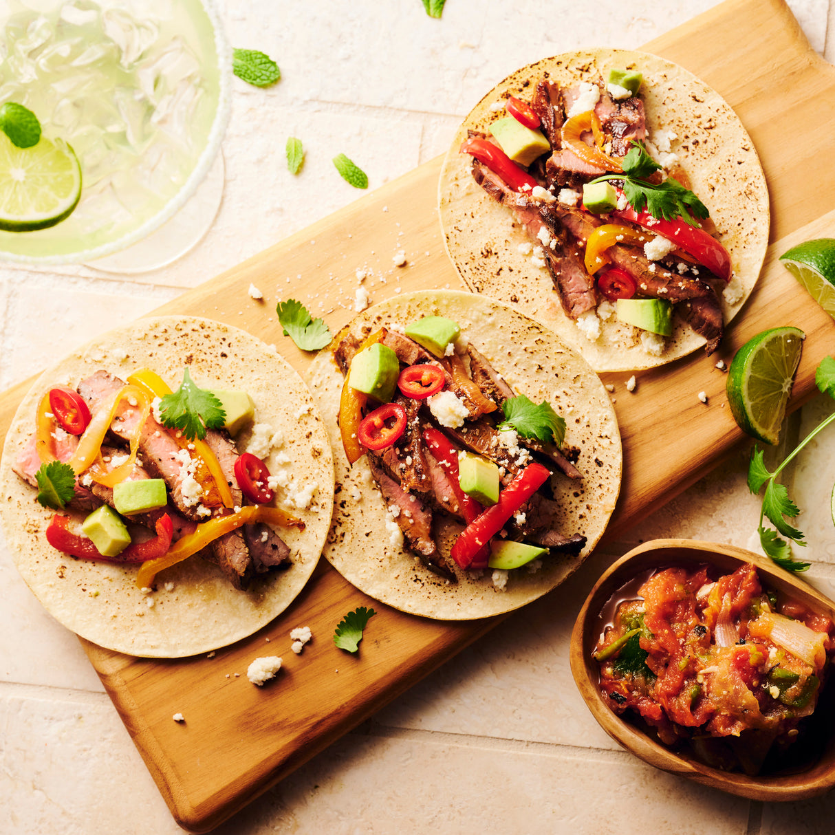 19 Inch x 7.5 Inch Teak Wood Rectangle Serving Board with Handle