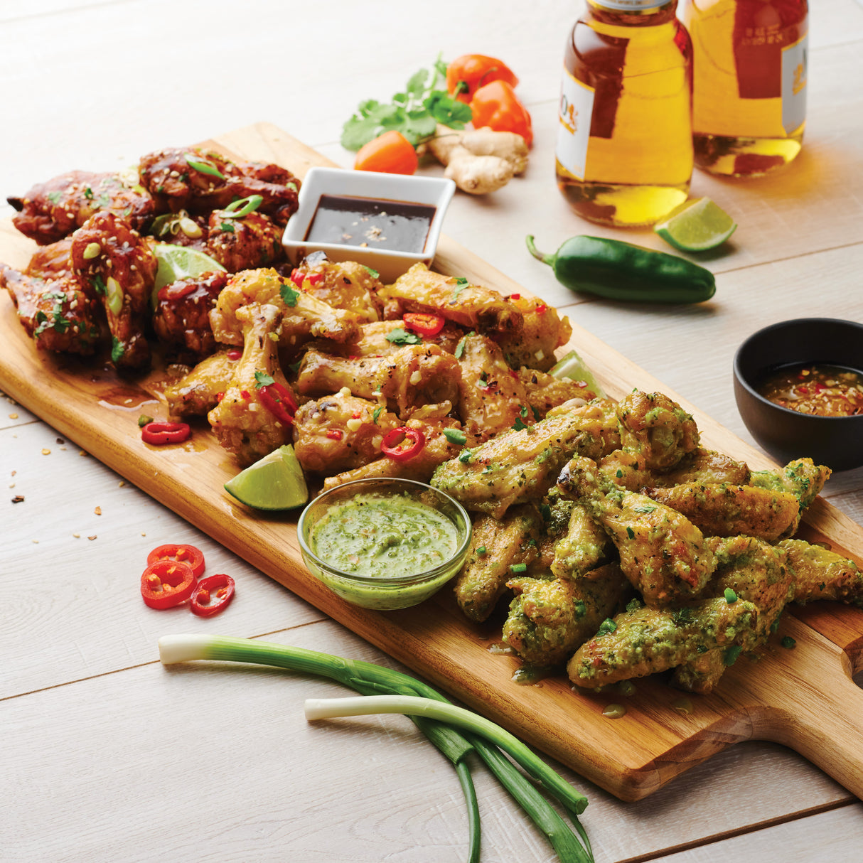 19 Inch x 7.5 Inch Teak Wood Rectangle Serving Board with Handle