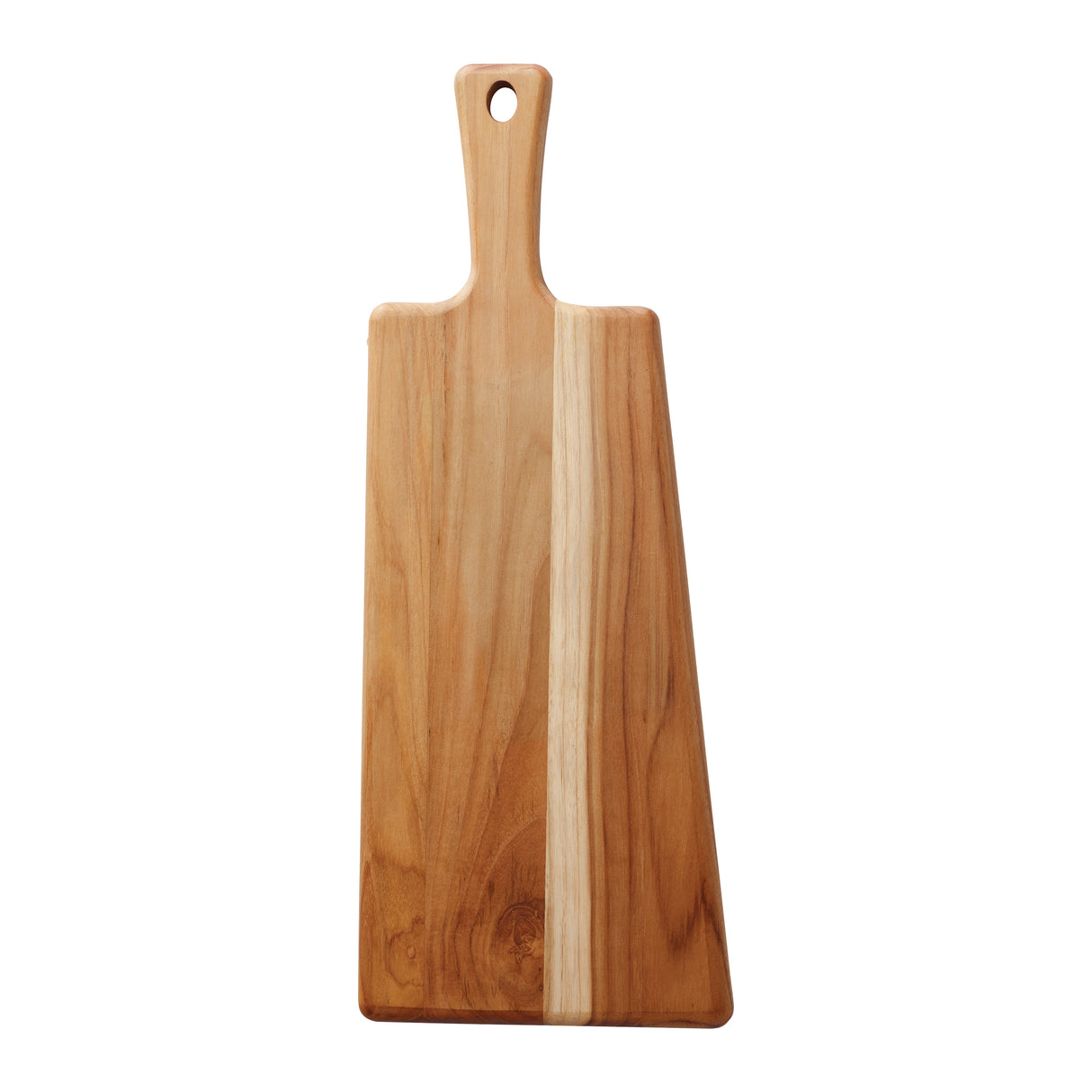 19 Inch x 7.5 Inch Teak Wood Rectangle Serving Board with Handle