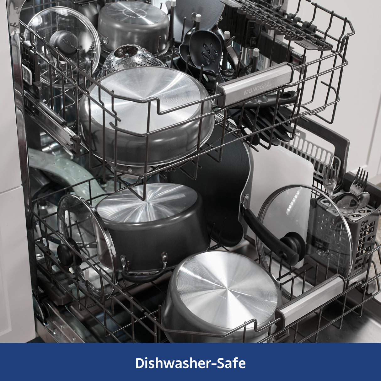 1 Quart Ceramic Nonstick Open Sauce Pan, Steel Gray