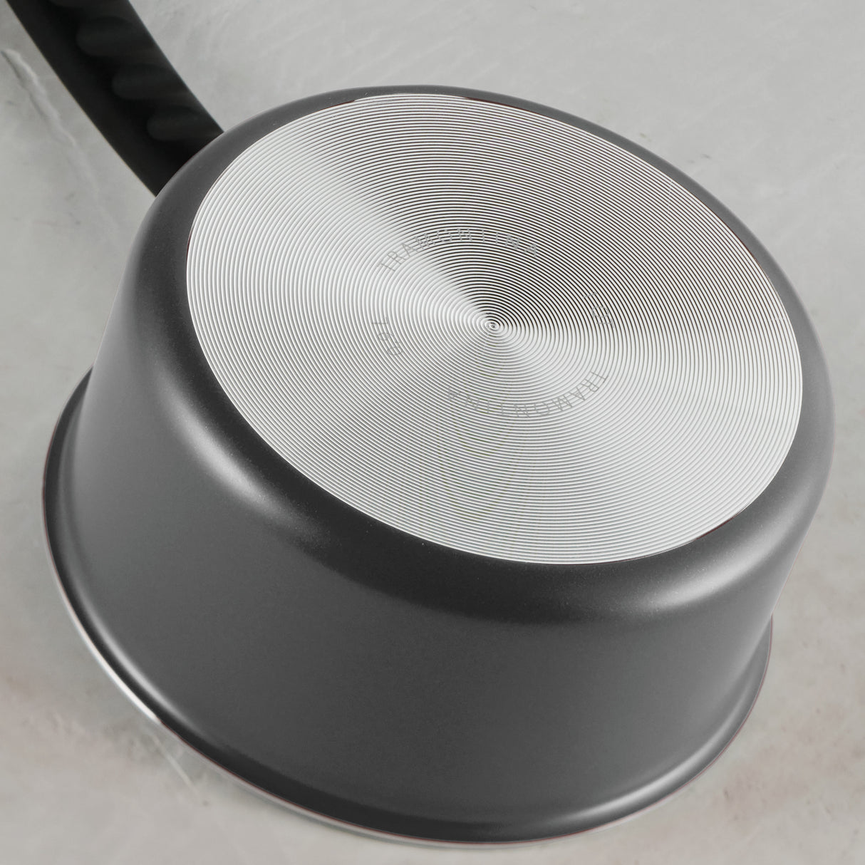 1 Quart Ceramic Nonstick Open Sauce Pan, Steel Gray