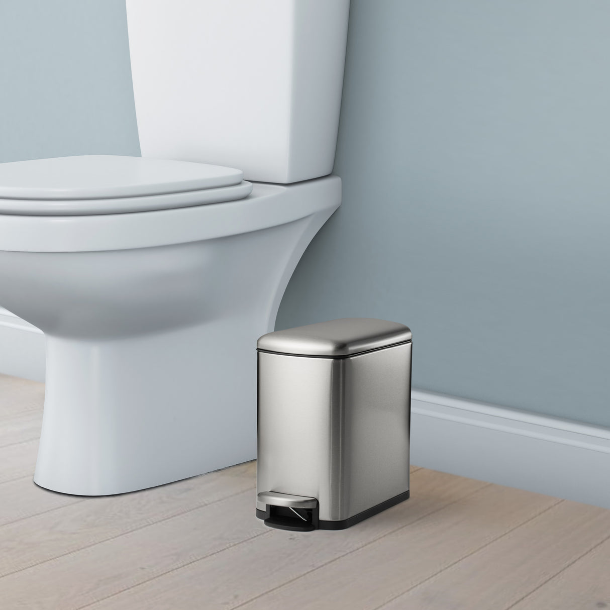 2 Pk-1.6 Gallon Step Trash Cans