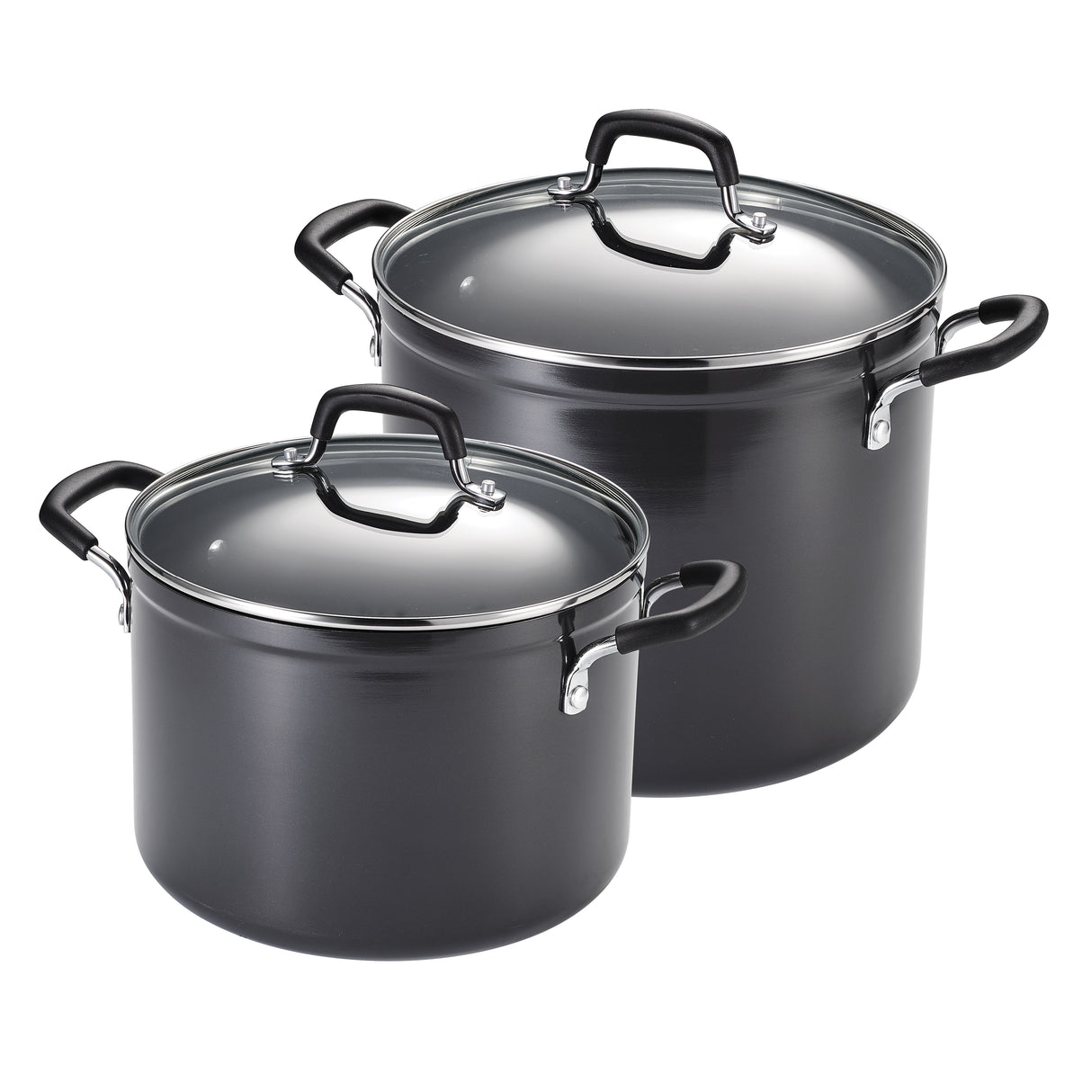4-Piece Nonstick Stock Pot Set (8 quart and 12 quart)