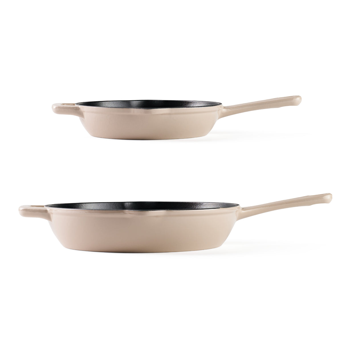 9 Inch and 12 Inch Enamel Cast Iron Skillet Set