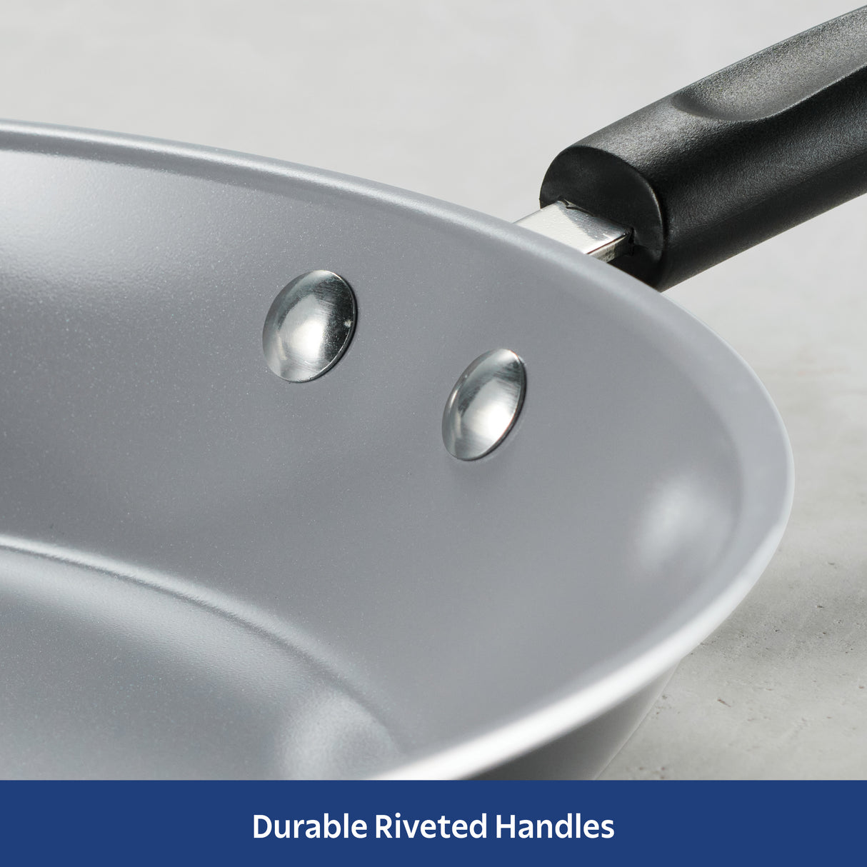 2 Piece Ceramic Nonstick Saute Pan Set, Steel Gray