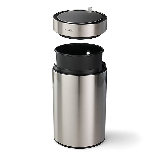 3.17 Gallon Stainless Steel Round Sensor Bin with SS Capped Lid