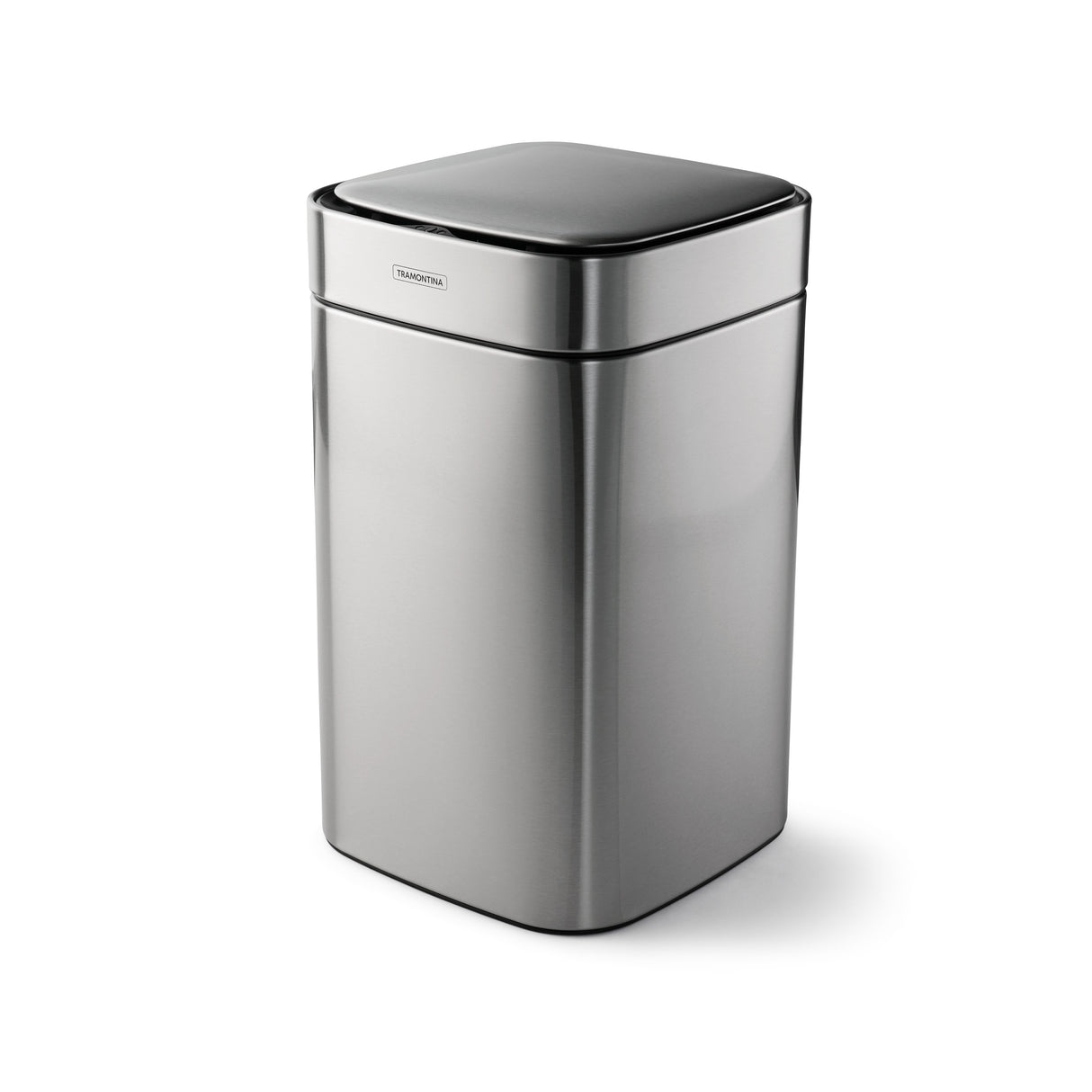 3.17 Gallon Stainless Steel Square Sensor Bin with SS Capped Lid