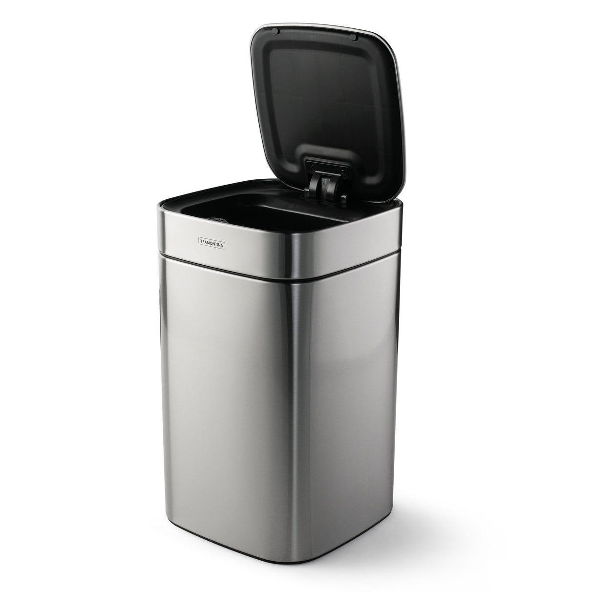 3.17 Gallon Stainless Steel Square Sensor Bin with SS Capped Lid