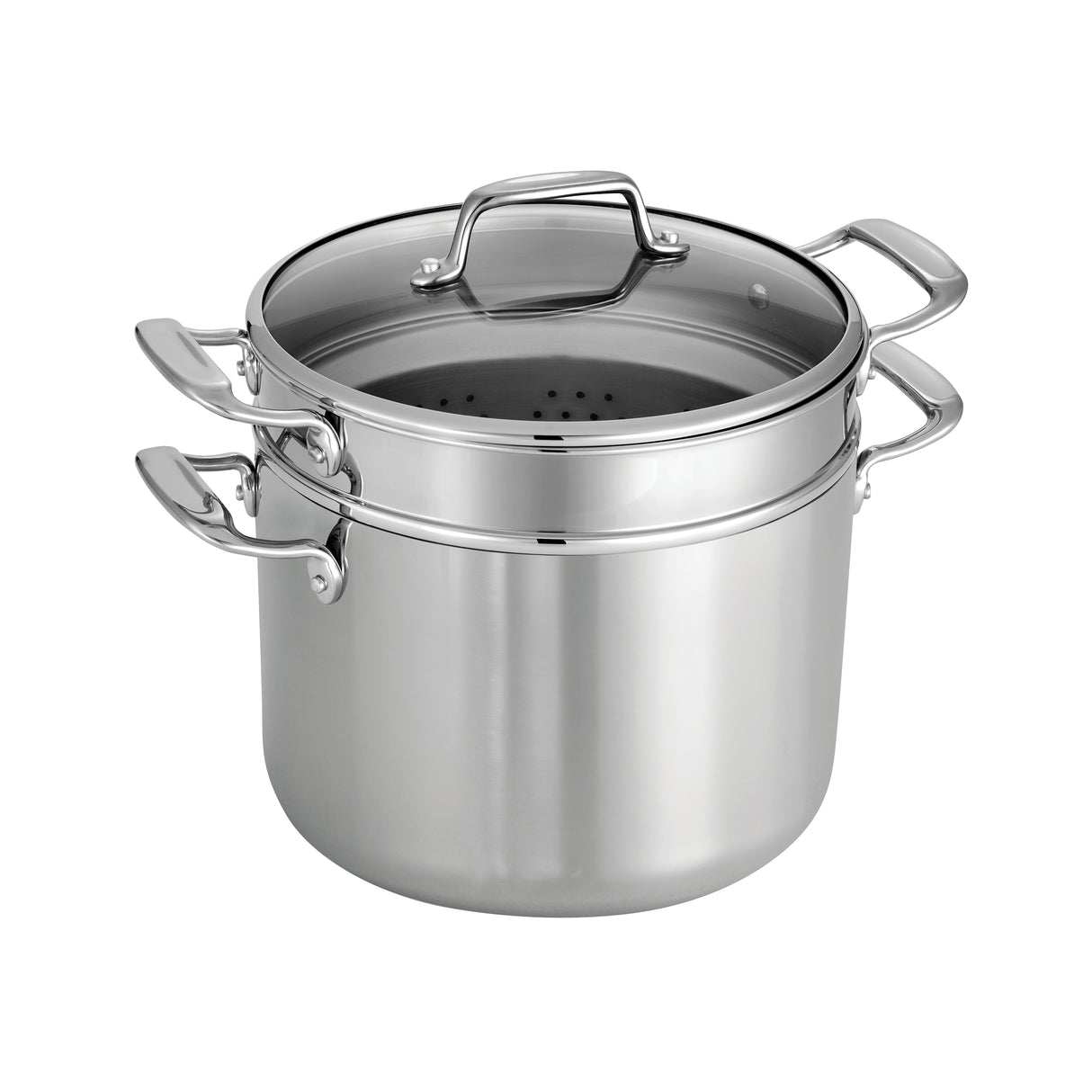 Tri-Ply Clad 3 Pc Multi Cooker - Glass Lid