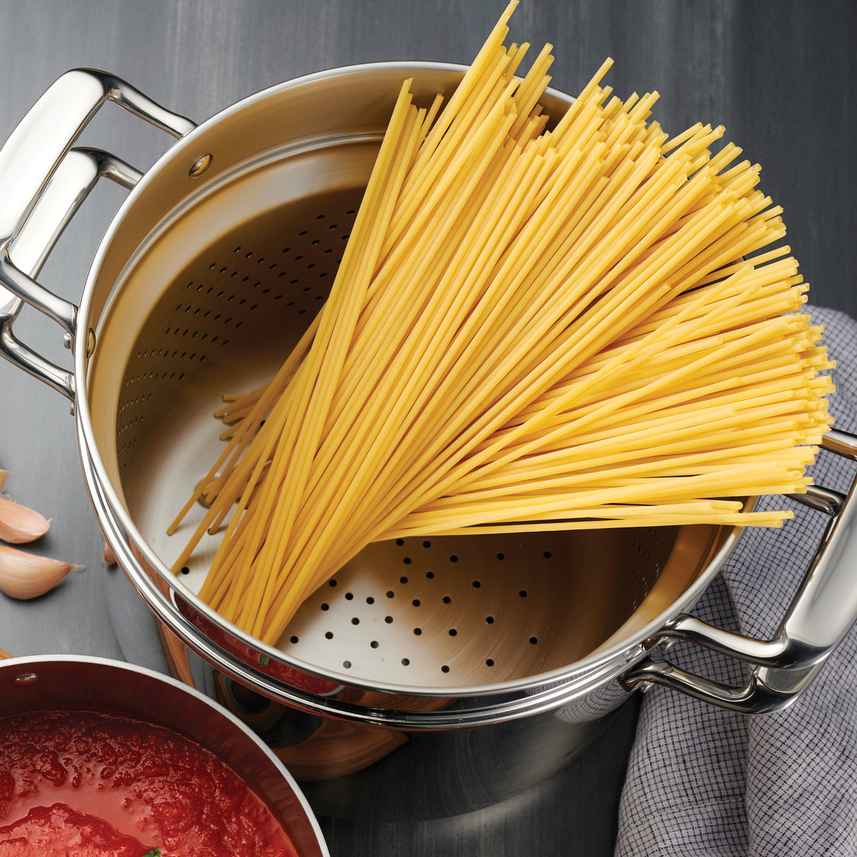 Tri-Ply Clad 3 Pc Multi Cooker - Glass Lid