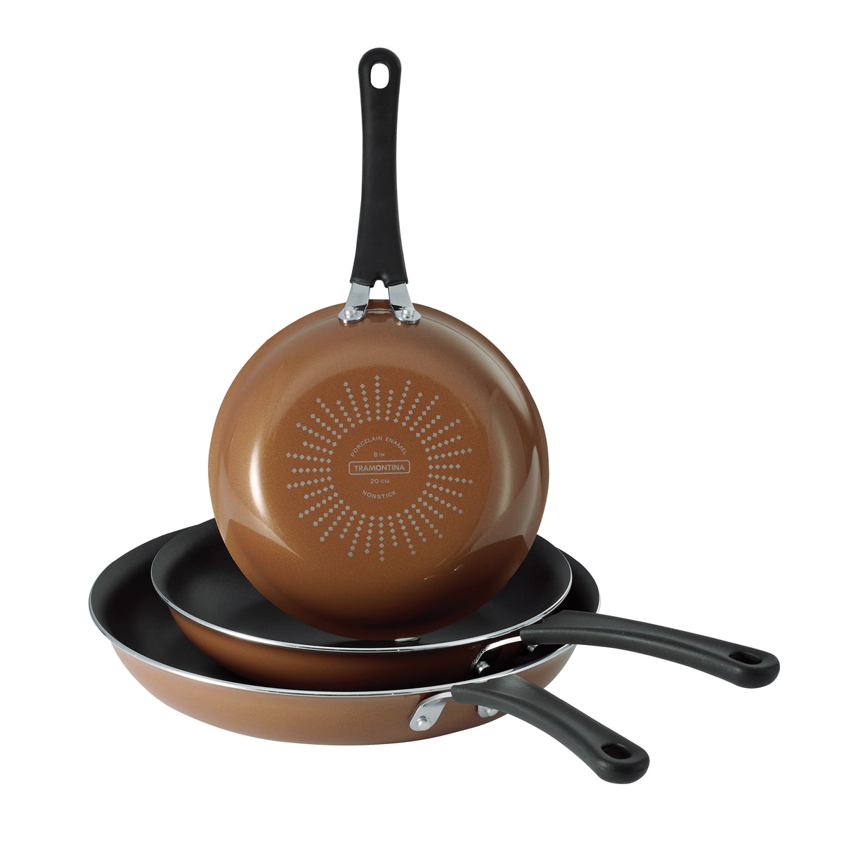 3 Pk Porcelain Enamel Fry Pans