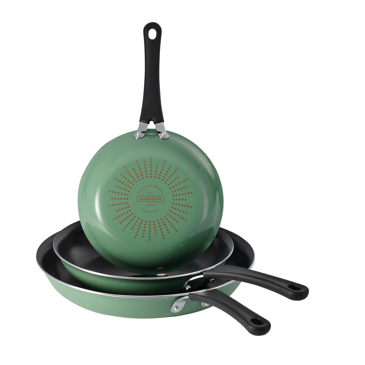3 Pk Porcelain Enamel Fry Pans