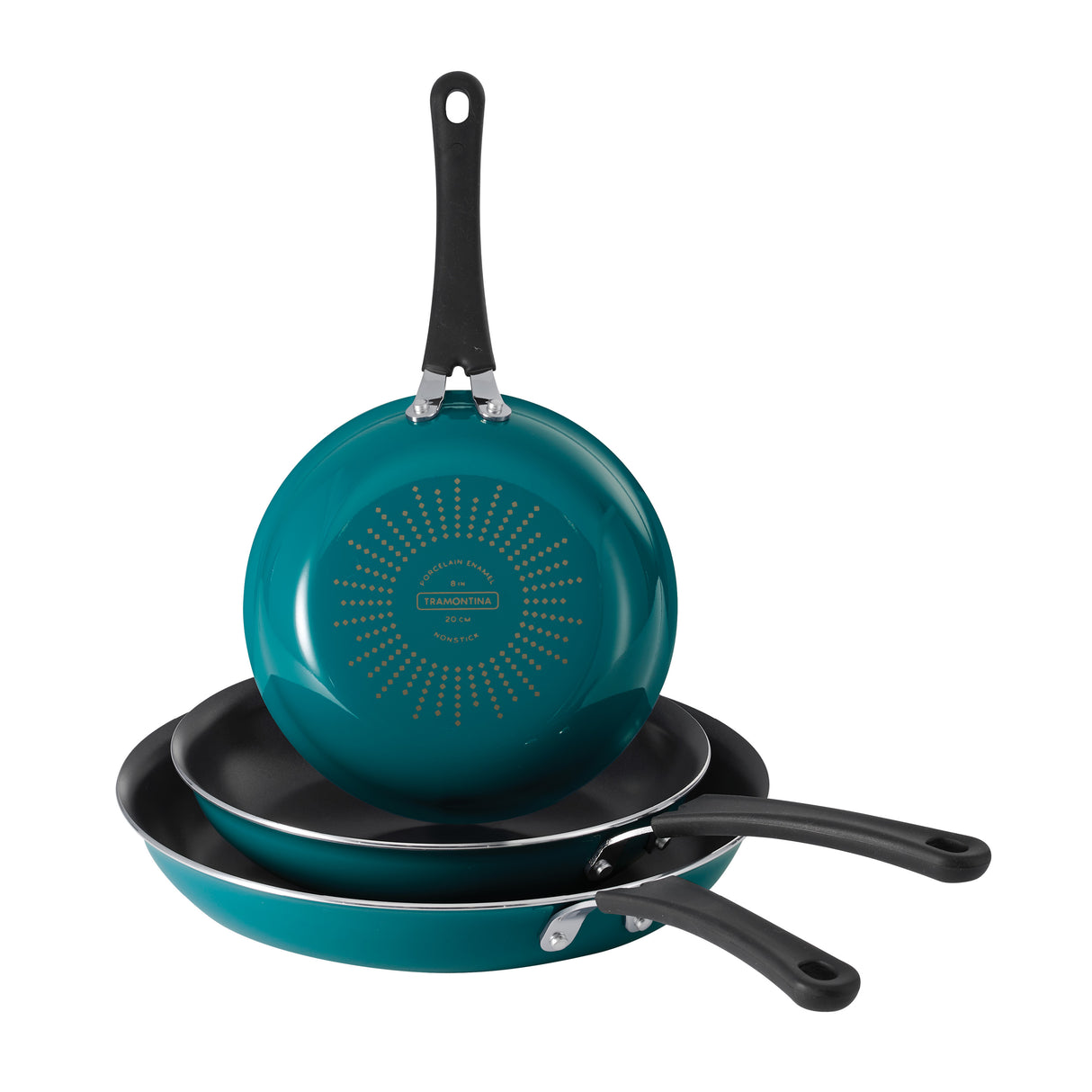 3 Pk Porcelain Enamel Fry Pans