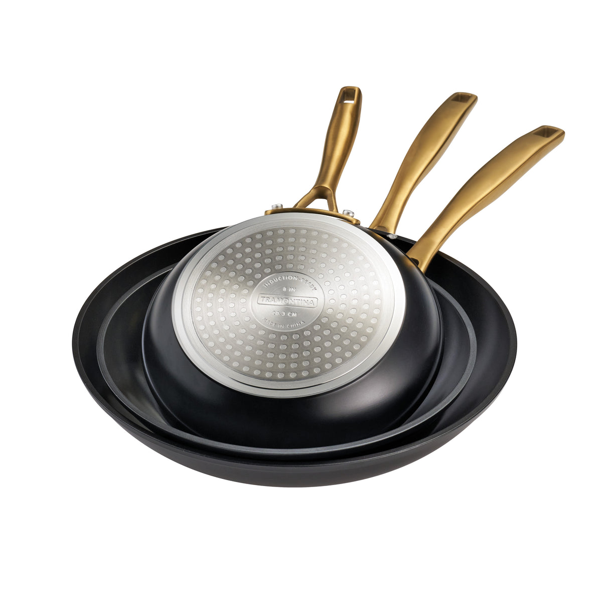 Cold Forged 3-Pack Fry Pans with Ceramic Interior