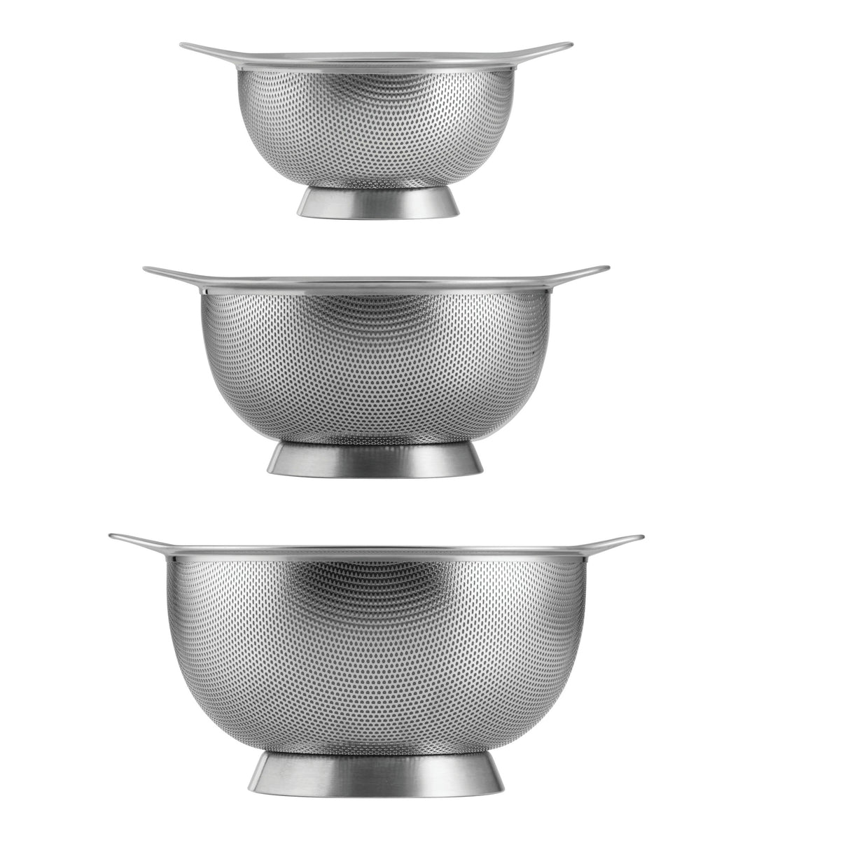 3 Pk Stainless Steel Colanders