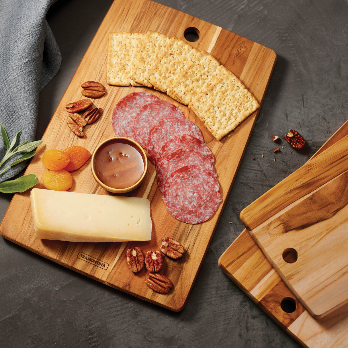 3 Piece Teak Wood Kitchen Board Set