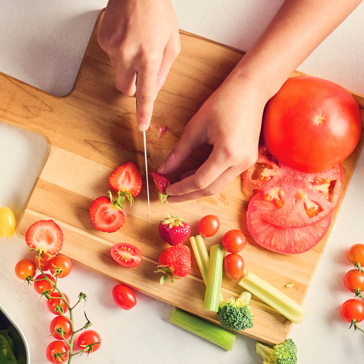 3 Piece Teak Wood Kitchen Board Set with Handles