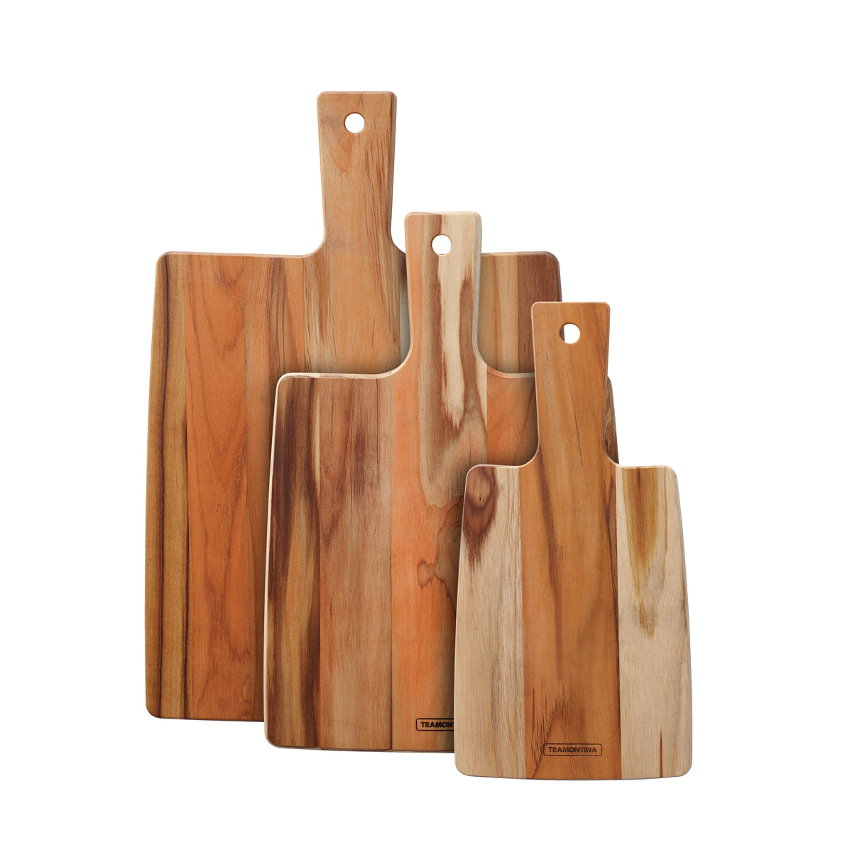 3 Piece Teak Wood Kitchen Board Set with Handles