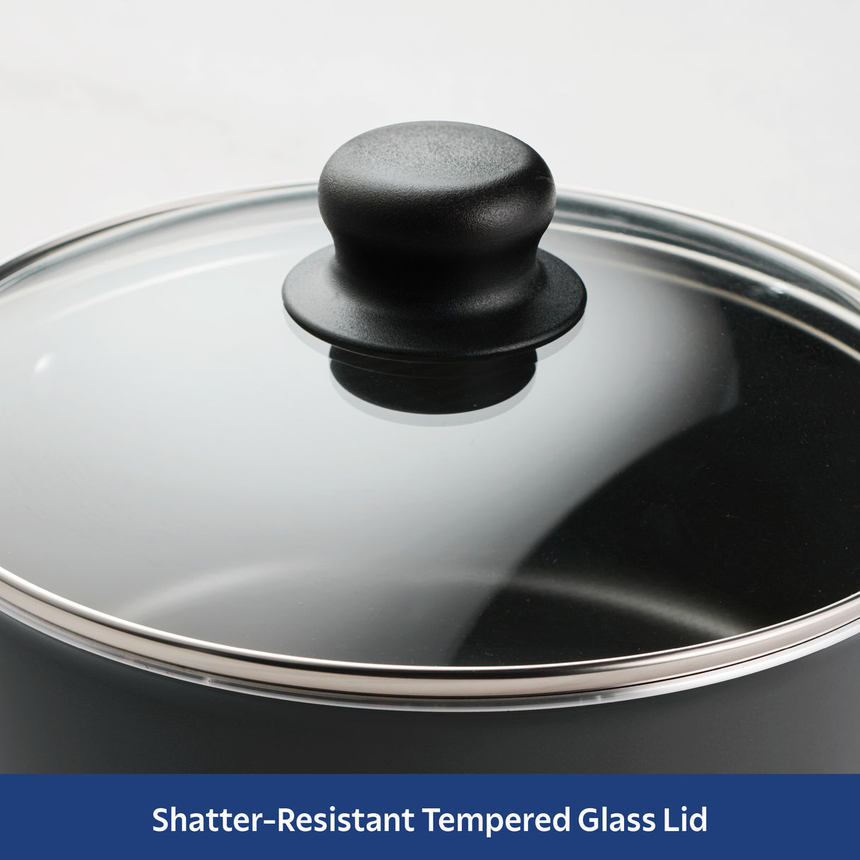 3 Quart Ceramic Nonstick Covered Sauce Pan, Steel Gray