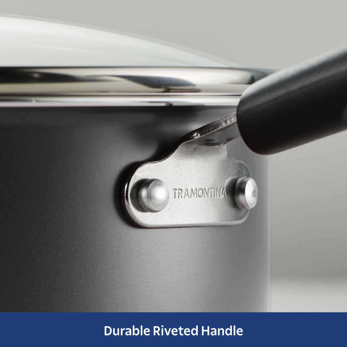 3 Quart Ceramic Nonstick Covered Sauce Pan, Steel Gray