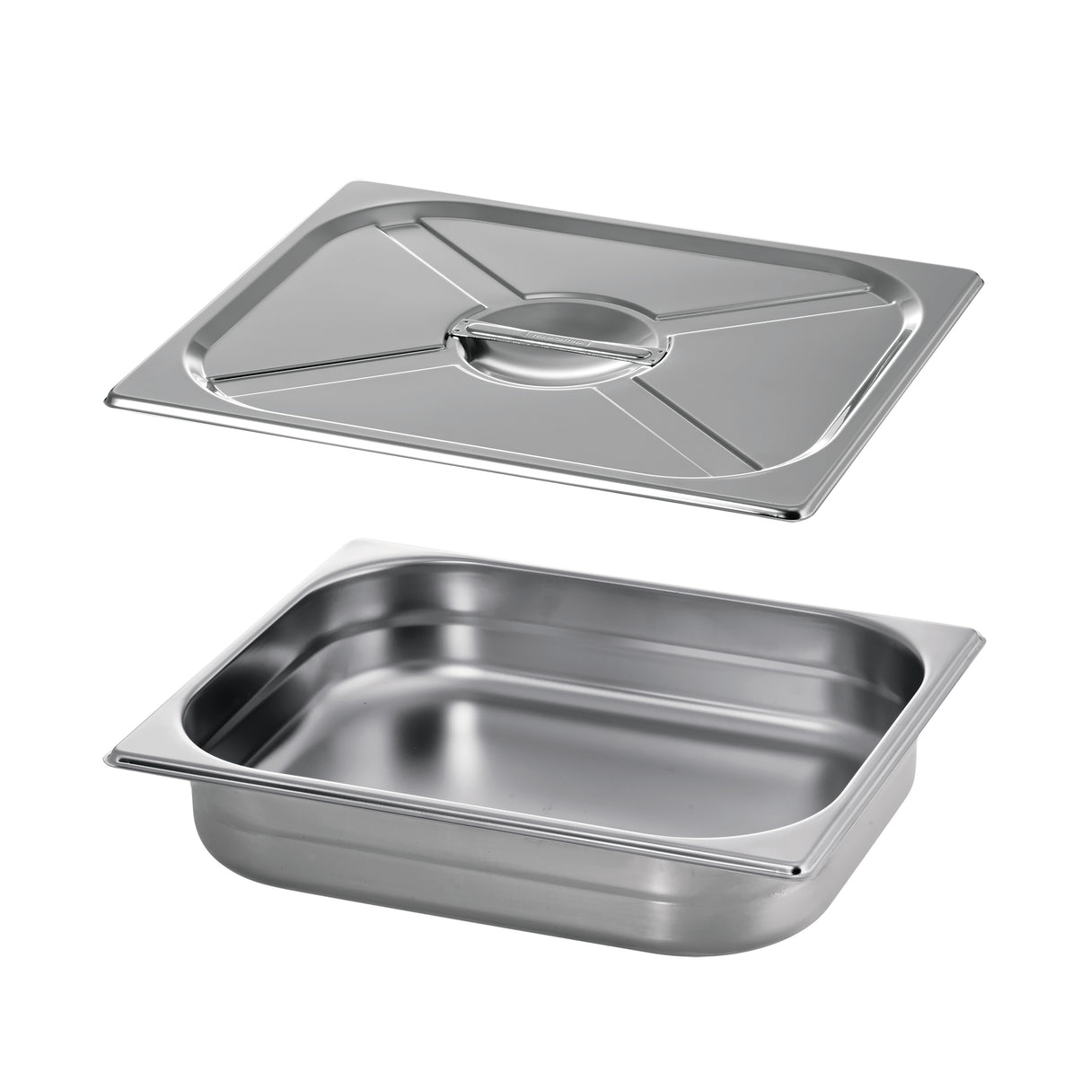 4.5 Quart Stainless Steel Covered Half Size Food Pan