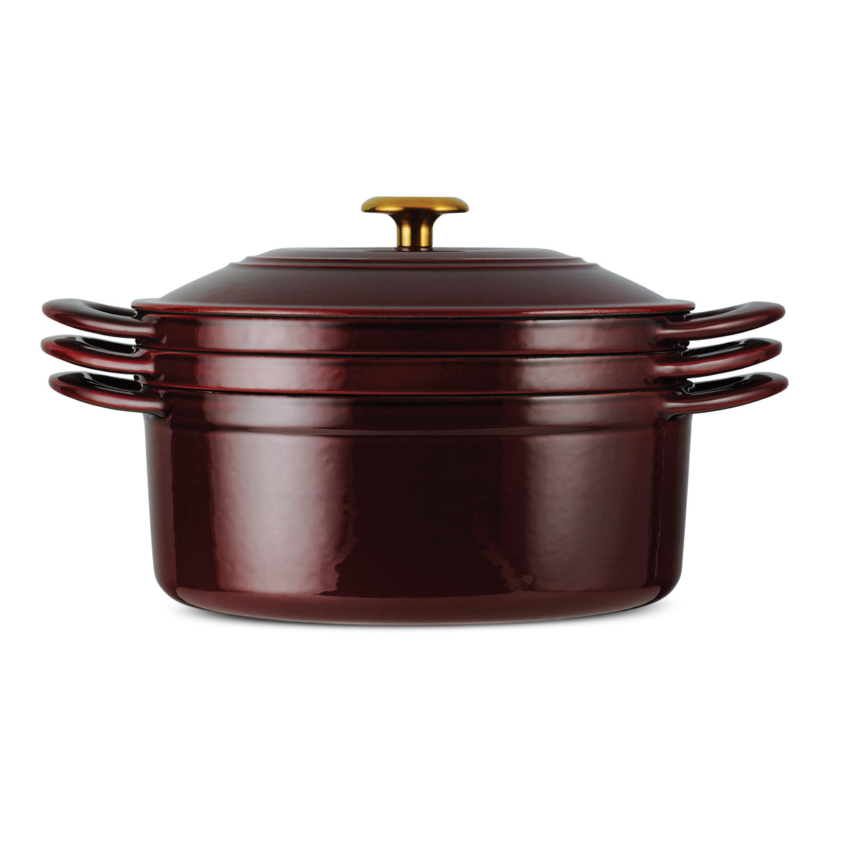 4-Piece Stackable Enamel Cast Iron Cookware Set