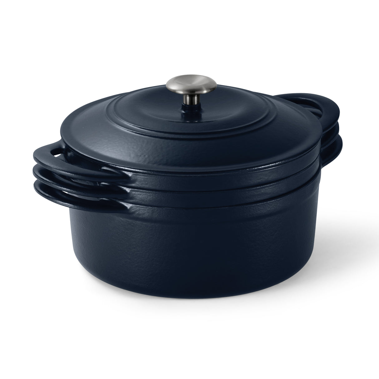 4-Piece Stackable Enamel Cast Iron Cookware Set