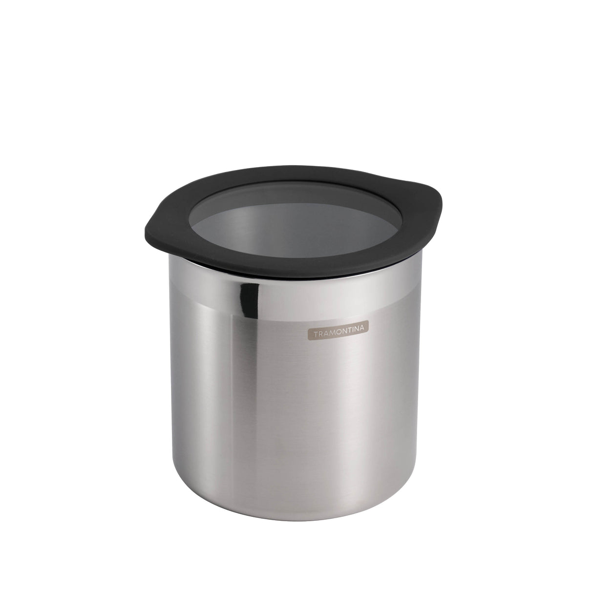 4 Piece Stainless Steel Canister Set - Black