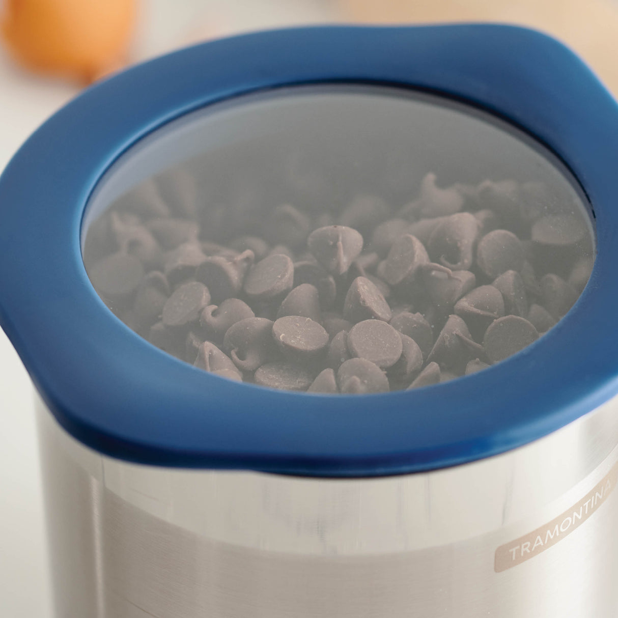 4 Piece Stainless Steel Canister Set - Blue