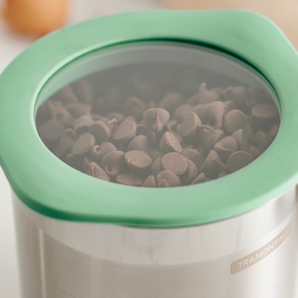 4 Piece Stainless Steel Canister Set - Mint Green