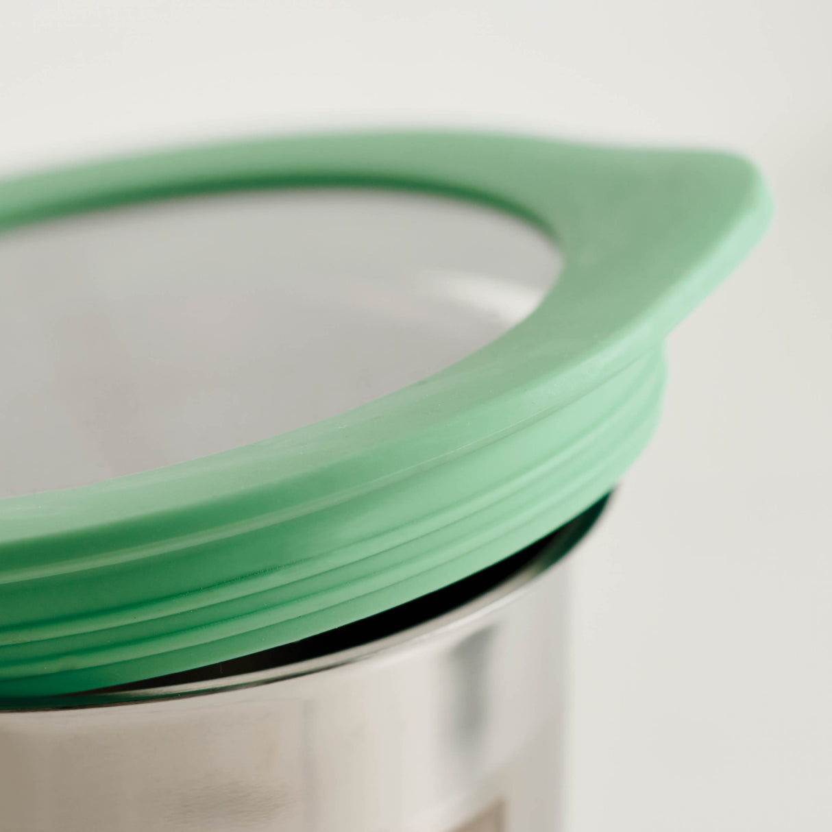 4 Piece Stainless Steel Canister Set - Mint Green