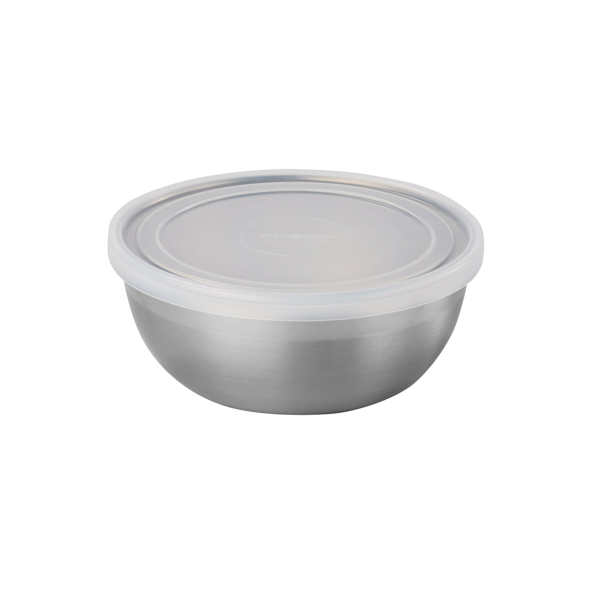 6 Piece Stainless Steel Covered Round Container Set - Frosted Lids