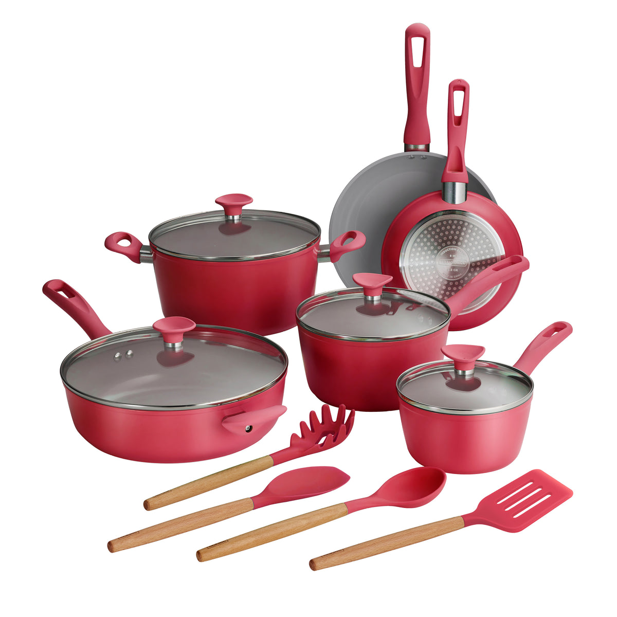 Solara 14 Piece Ceramic Induction-Ready Cookware Set