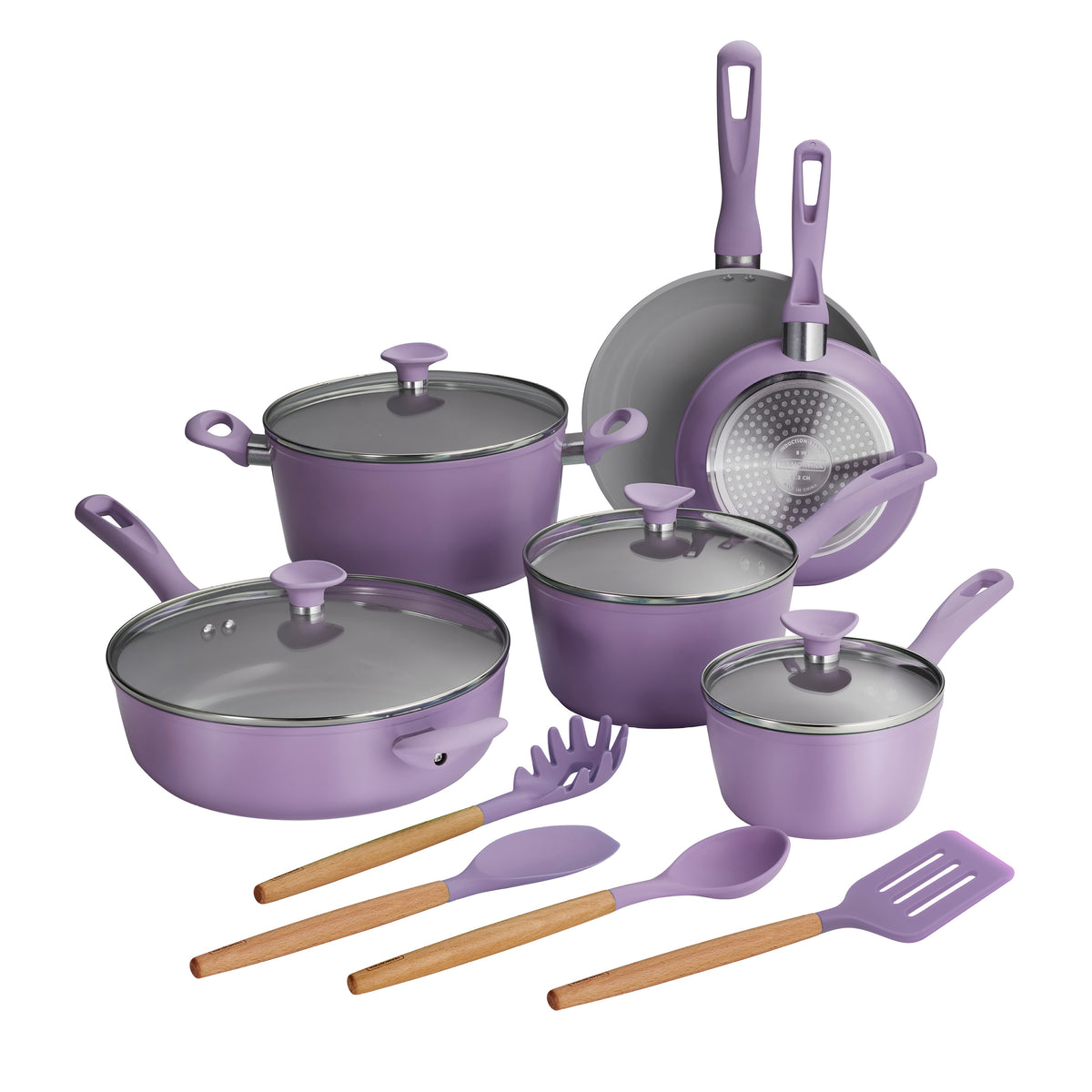 Solara 14 Piece Ceramic Induction-Ready Cookware Set