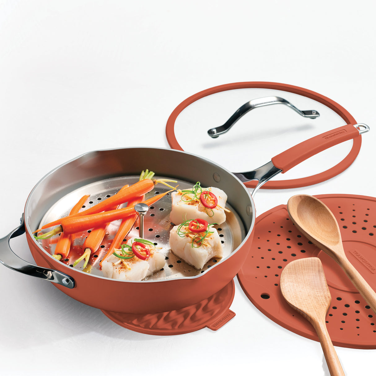 Vue All-in-One Plus Pan, Ceramic Nonstick, 7-Piece Set