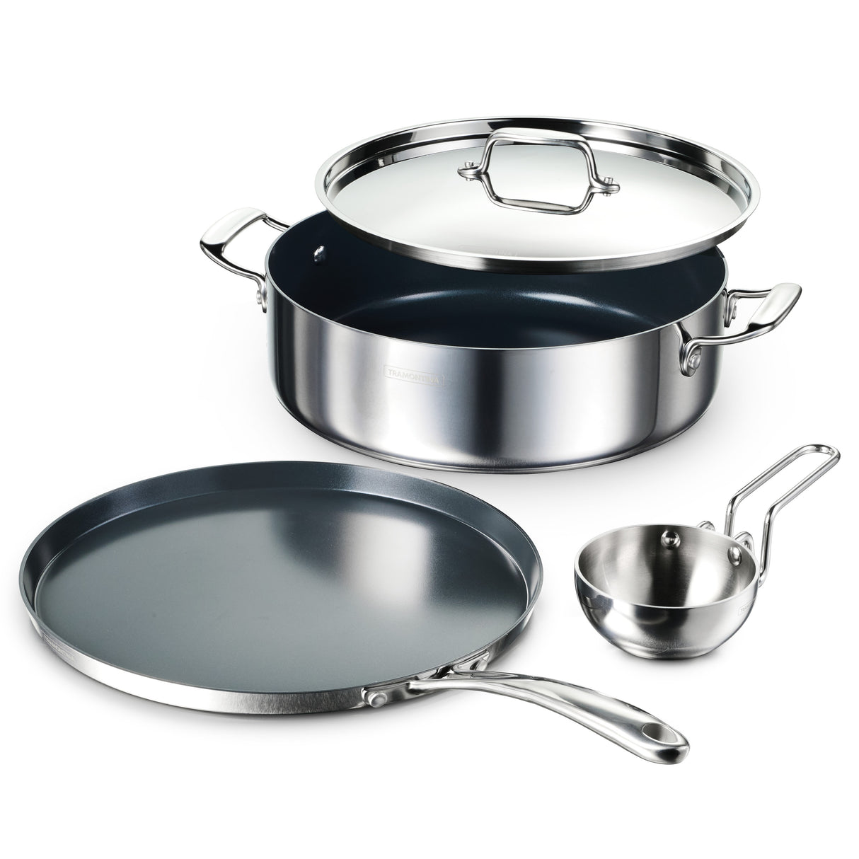 6.5 Quart Covered Casserole, 12 Inch Dosa Tawa & Tadka Set