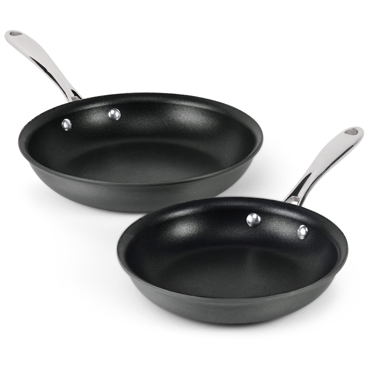 Hard Anodized Aluminum 2 Pack Fry Pan Set