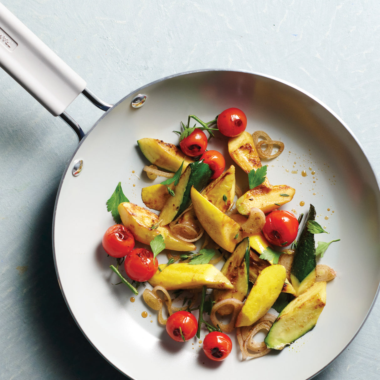 3-Pack Ceramic Fry Pan Set – Bering Sea Blue