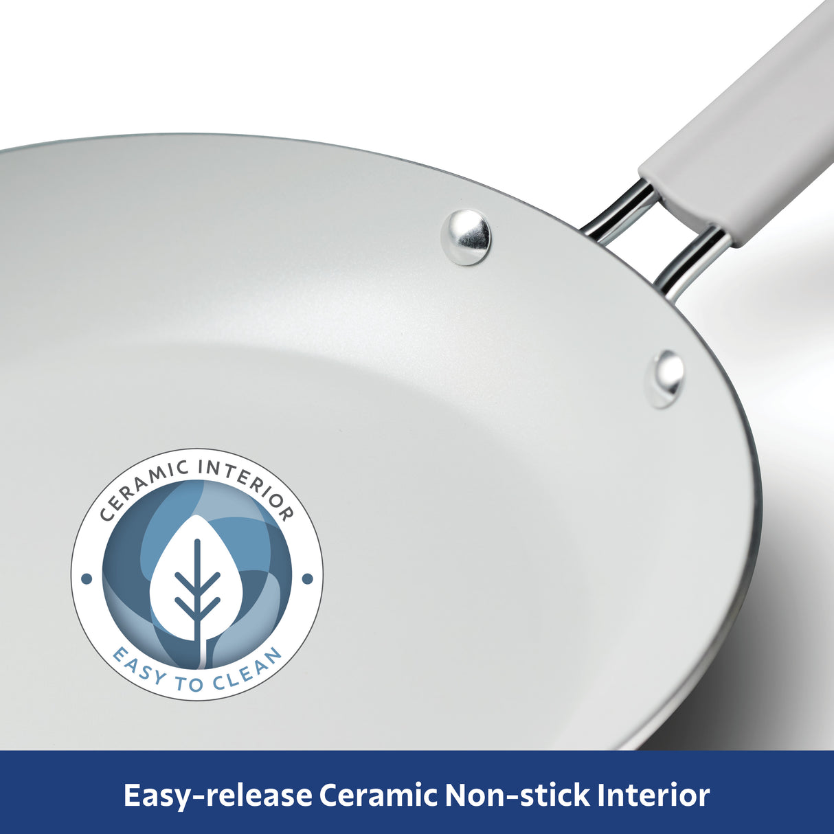 3-Pack Ceramic Fry Pan Set – Bering Sea Blue