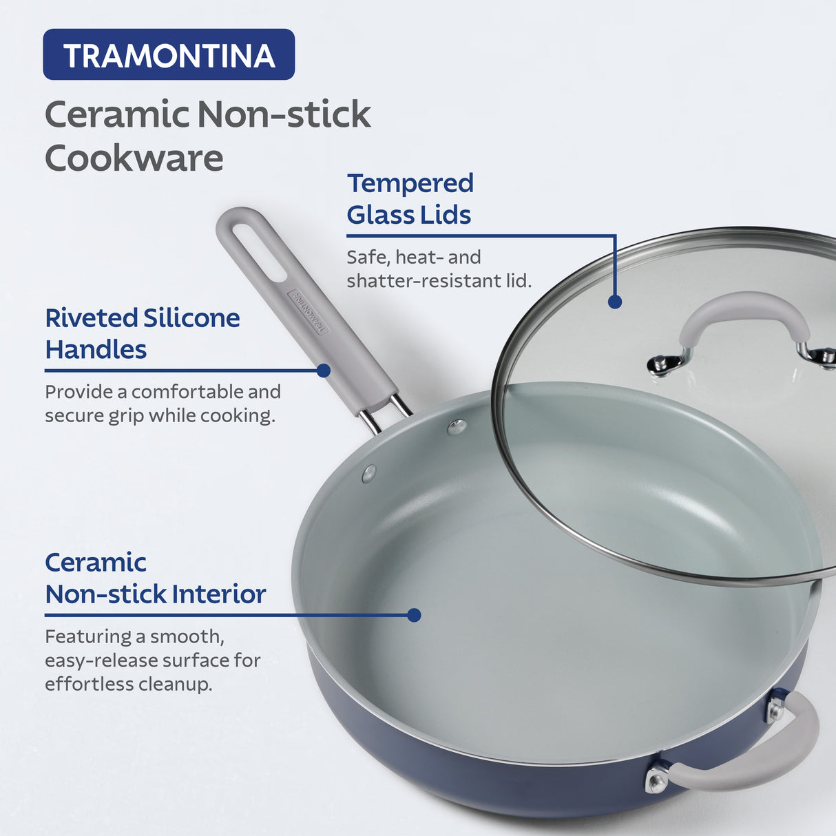 5-Quart Ceramic Covered Jumbo Cooker – Bering Sea Blue