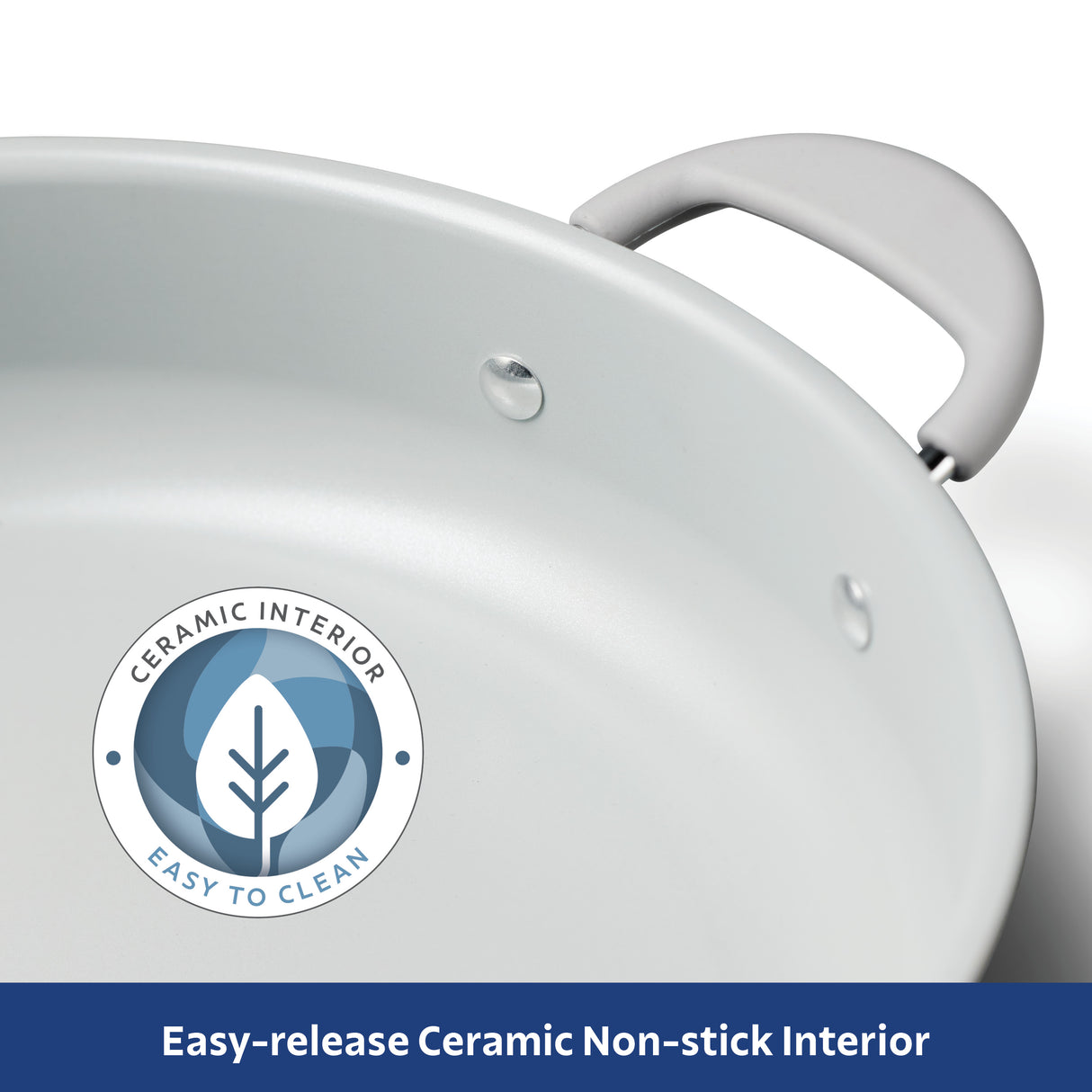 5-Quart Ceramic Covered Jumbo Cooker – Bering Sea Blue