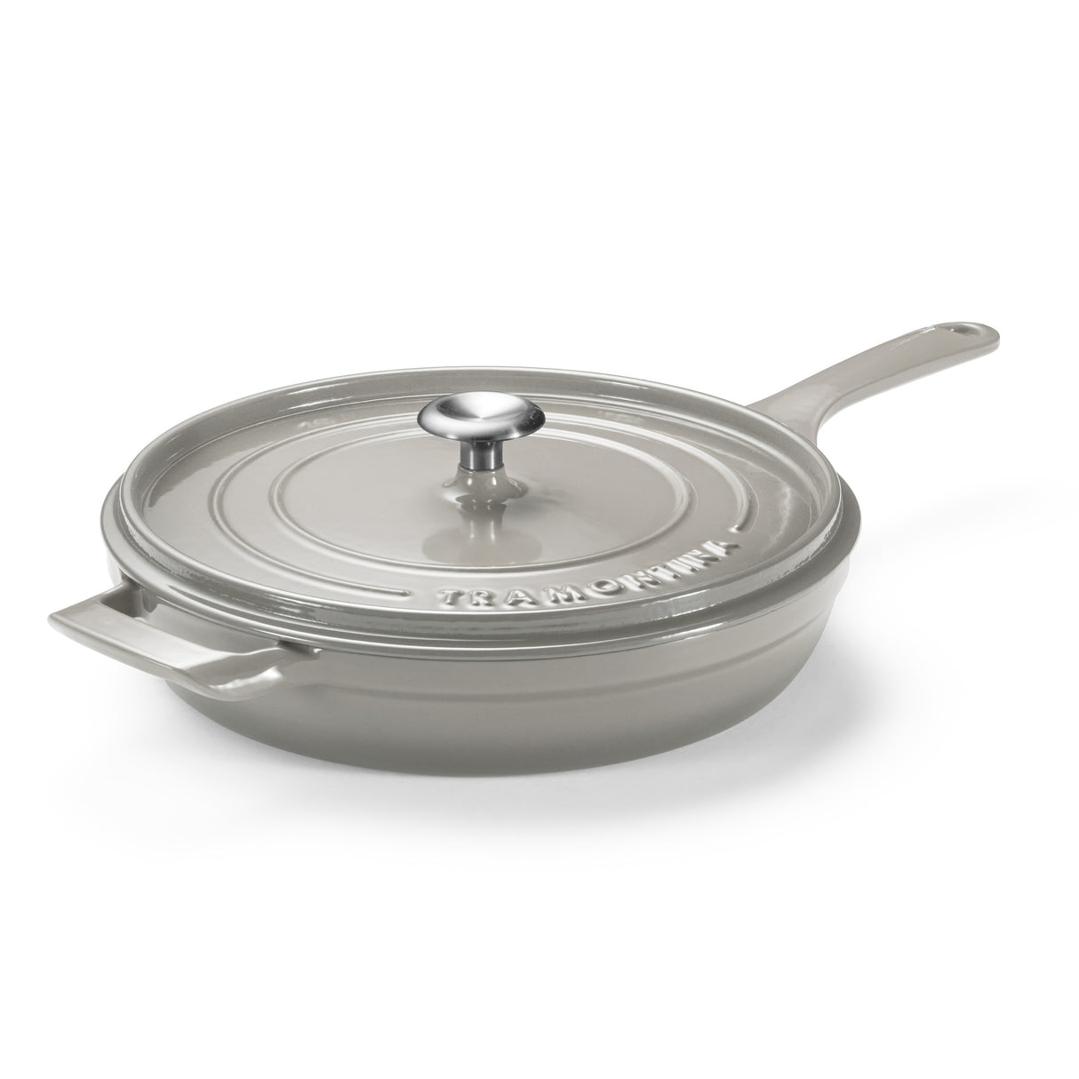 12 Inch Enameled Cast Iron Skillet with Lid