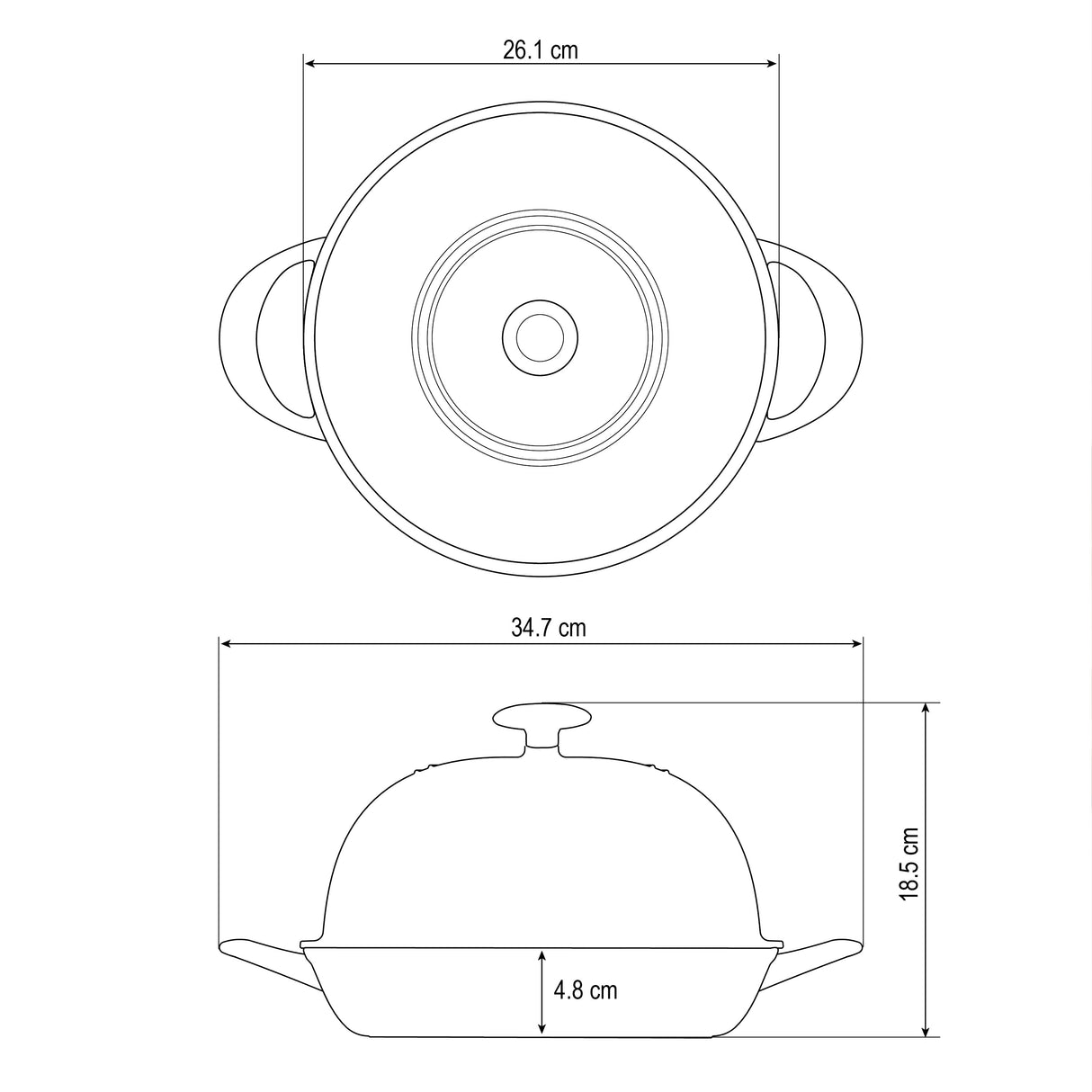 9.5 Inch Cast Iron Bread Oven